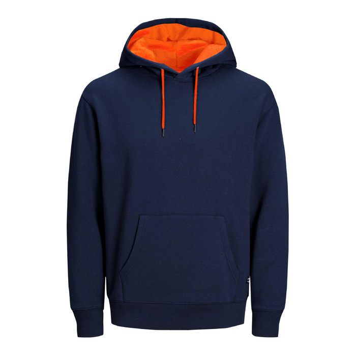 Чоловічий худі з капюшоном JACK & JONES RDD Logo, темно-синій (Navy Blazer), розмір S