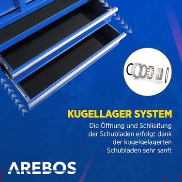 Arebos 7-Drawer Tool Wagon