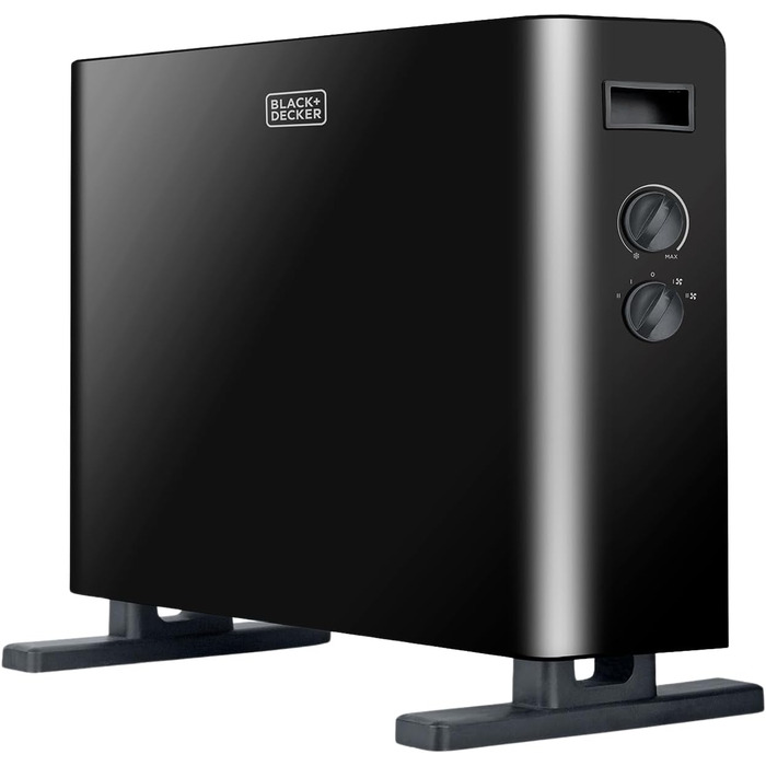 Електрична керамічна стінова панель Black+Decker BXWSH2000E для ванної кімнати з цифровим термостатом, програмуванням, пультом ДУ та LED-дисплеєм (2000W)