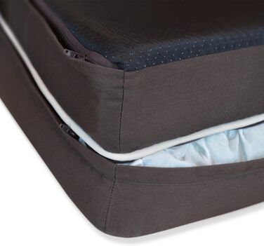 Ліжко для собак та котів PetFusion Ultimate Solid Memory Foam 2.5' - ортопедичне, коричневе, 91 x 71 x 23 см