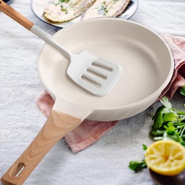 Набір сковорідок з антипригарним покриттям RIOVARM з кришками для індукційних плит. Набір посуду з гранітним покриттям, без PFOA, сковорода для омлетів 20/24/28 см