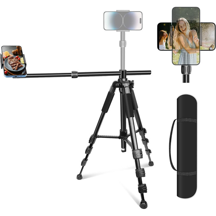 Штатив для смартфона Elitehood з виносним плечем 114 см, гнучкий, 180 см, 360° - для відеозйомки