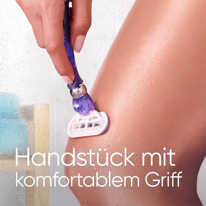 Жіноча бритва Gillette Venus Extra Smooth Swirl, фіолетова (набір: 1 бритва + 9 змінних касет)