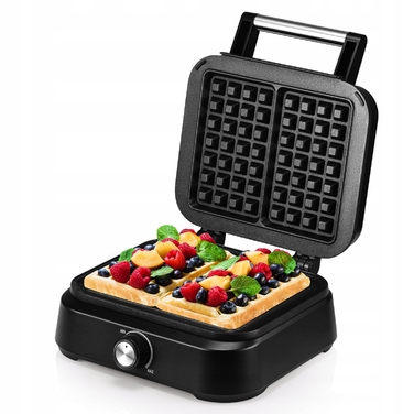 Вафельниця Mozano Smart 1500W, чорна (на 2 великі вафлі)