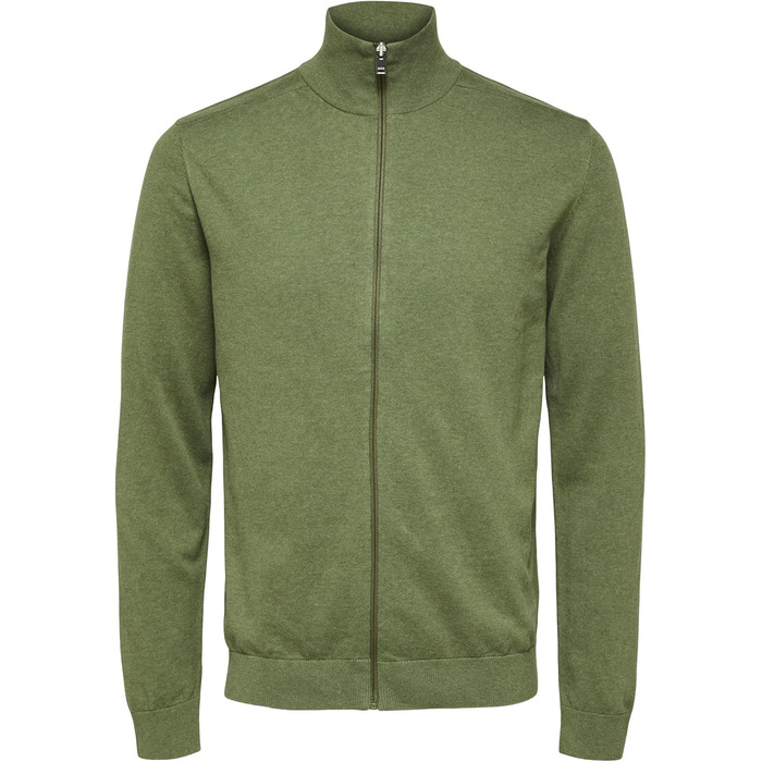 Світшот Selected Hoe з капюшоном на блискавці, розмір L, колір Vineyard Green (світло-зелений)