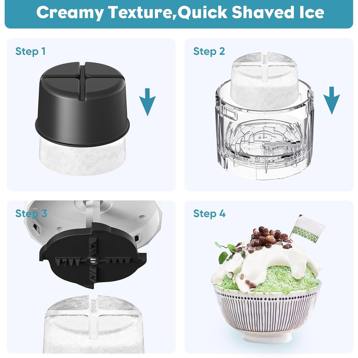 Ice Shaver Attachment for KitchenAid Stand Mixer, easy to assemble, ice shaver with 8 ice molds, slushy maker for KitchenAid accessories with interchangeable coarse and fine blades