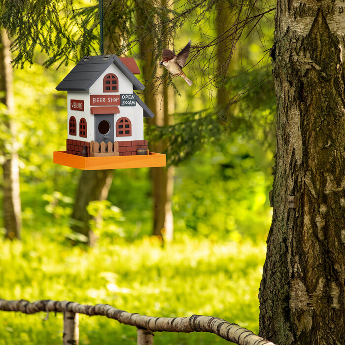 Relaxdays Decorative Birdhouse Inn