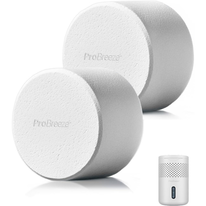 Зволожувач повітря Pro Breeze Osmo - безшумний, з можливістю поповнення. Ідеально підходить для дому, спальні, шафи, авто. Міні-зволожувач повітря без живлення, таблетка 700г (до 100 днів). Таблетка для поповнення