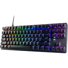 Механічна клавіатура TECWARE Phantom+ 87 клавіш RGB (Чорна) з перемикачами Wraith Red (лінійні, 45g)