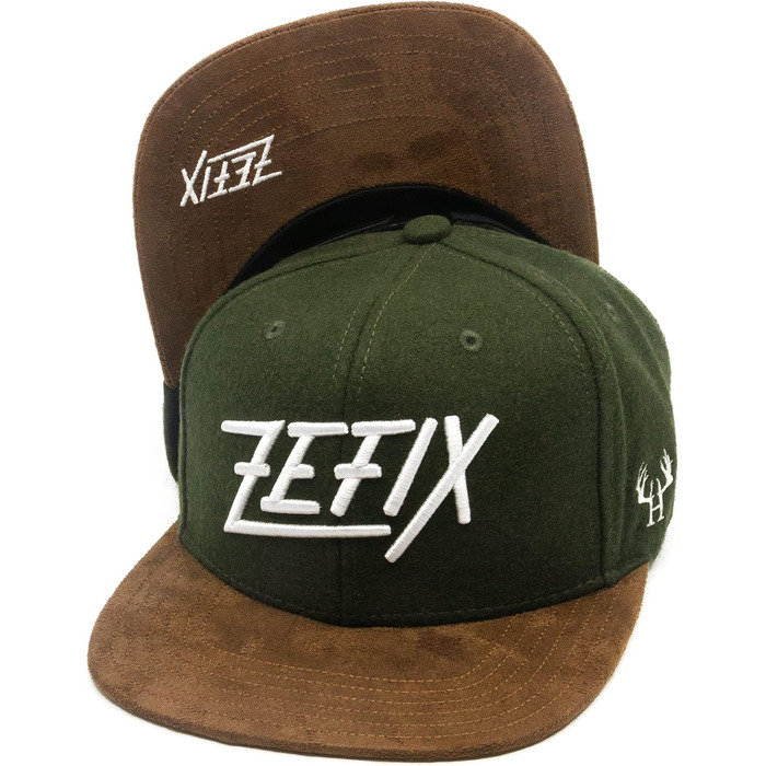 Кепка Snapback Bayerisches Zefix з фетру, темно-зелена, універсальний розмір