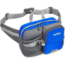 Спортивна поясна сумка-бананка з тримачем для пляшки, для собак, велоспорт, піші прогулянки, біг, поясна сумка для чоловіків та жінок, велика, блакитна