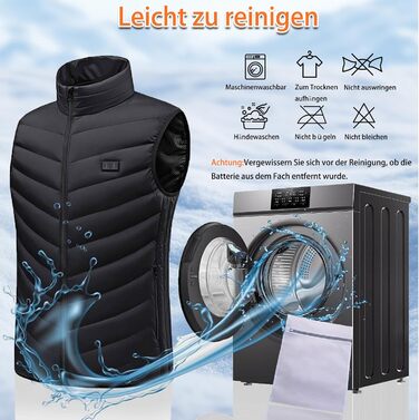 Обогревна жилетка для чоловіків та жінок з Powerbank, 9 зон нагріву, 3 режими температури, 20000mAh, для активного відпочинку, походів та катання на лижах