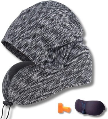 Подушка для подорожей Nappy Dreamjoy Comfy, з Memory Foam, сірого кольору (H669-18)