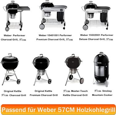 Решітка для гриля з шарніром Vnierxful 7436 для Weber, кругла 22 дюйми, змінна решітка для вугільного гриля, сумісна з Weber One-Touch, Performer, Bar-B-Kettle, BBQ серії