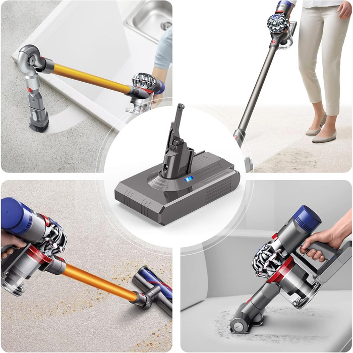 Замінна батарея ASUNCELL 21.6V 4600mAh для пилососів Dyson V8 (Absolute, Animal, Fluffy, Motorhead, Hand-held Series)