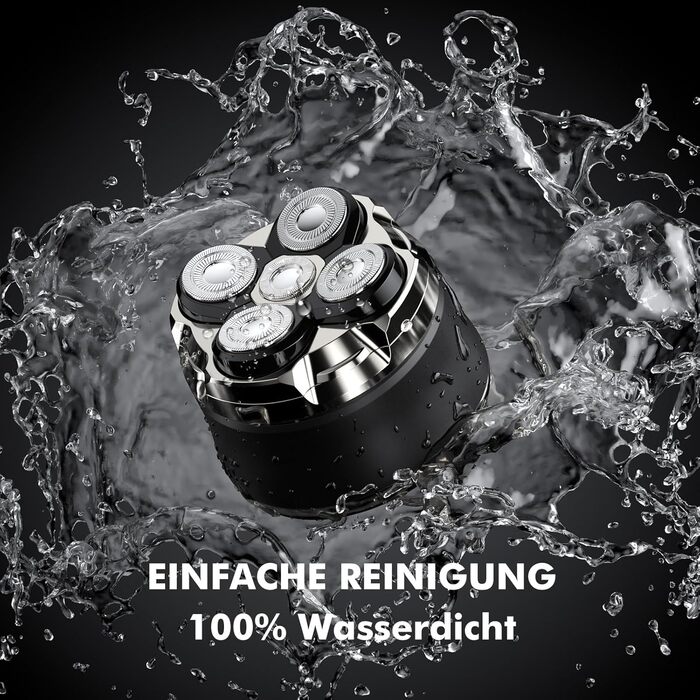 Електричний гоління голови Etrobot Glatzen Rasierer для чоловіків - вологостійкий, 5D, з LED-дисплеєм, MOJO 1 Wireless