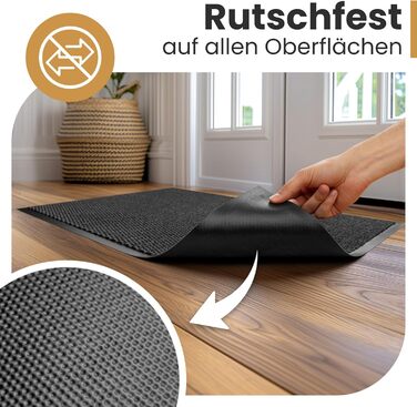 Килимок для дому 40x60 см, антрацит, міцний, вбираючий - антиковзаюче покриття для підлоги