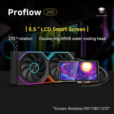 ProFlow AIO 240BK: Система водяного охолодження з LCD-дисплеєм для AM4/AM5/LGA1851/1700