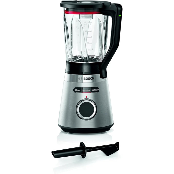 Блендер стаціонарний Bosch VitaPower Serie 4 MMB6382M, 1200 Вт, 1,5 л, скляна чаша, леза з нержавіючої сталі, Німеччина, 30 000 об/хв, аксесуари для посудомийної машини