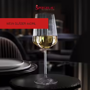 Spiegelau White Wine Glasses, Set of 4, 440 ml, LifeStyle, 4450172, Crystal Glass Wine Glass, Dishwasher-Safe, Clear