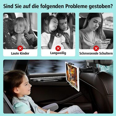 Тримач для планшета в авто, універсальний, висувний, для iPad, iPhone, Samsung Galaxy Tab, Switch (4.7-13 дюймів)