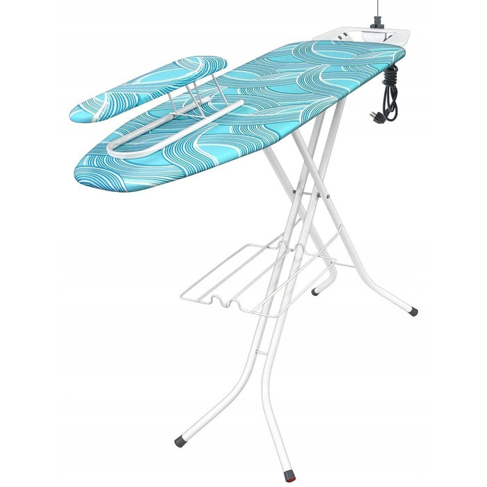 Прасувальна дошка FLANI XXL + рукав для прасування FLANI BLUE MOON, 130 см x 48 см, 6 кг