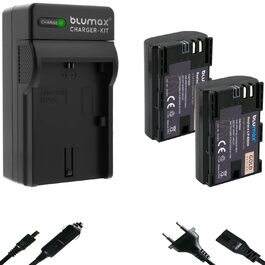 Акумулятор Blumax LP-E6NH для Canon (2250mAh) + Slim Dual Charger LP-E6P/N для Canon EOS R/R5/R6/R7/5D Mark III/IV/7D/90D