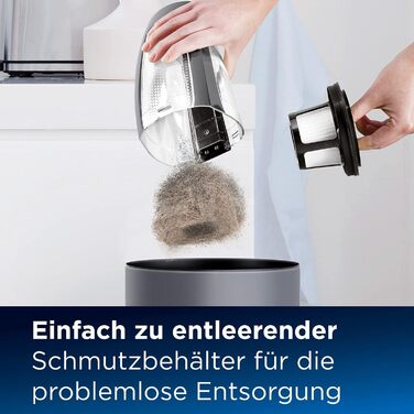 Bissell Pet Hair Eraser 2278N: Акумуляторний ручний пилосос для шерсті тварин, чорно-титановий. Для килимів, меблів, авто. 14.4V, 68dB