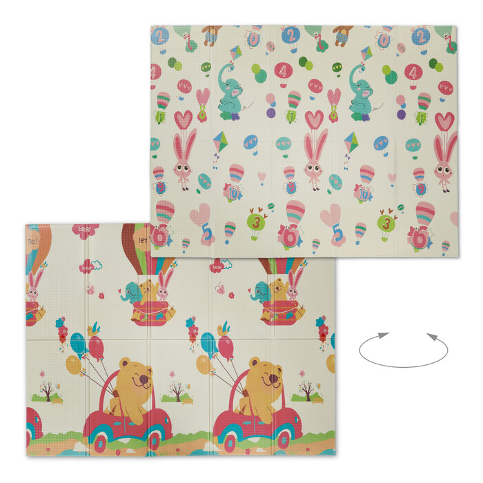 Relaxdays Foldable Play Mat with Animal Motifs