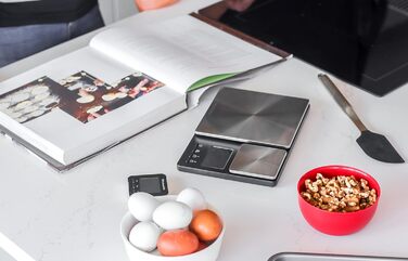 Кухонні ваги KitchenAid Digital з двома платформами, 5000г - 500г, чорний колір, з таймером