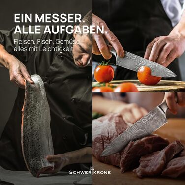 Ніж кухарський Schwertkrone Chefmesser з ручкою з горіха, Made in Germany