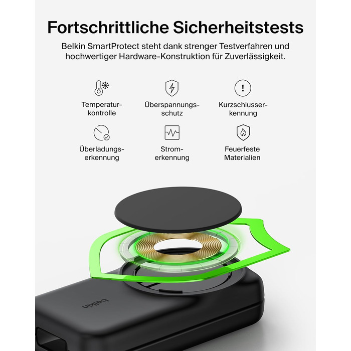 Зарядний станція Belkin UltraCharge 3 в 1 з Qi2.2, 25W, сумісна з MagSafe, для iPhone, AirPods, Apple Watch, Pixel, з адаптером 45W - Чорний