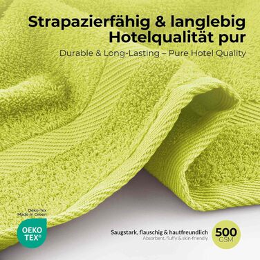 Набір рушників éTérea Carli Frottee: 6 шт. (2х70x140 см + 4х50x100 см), 100% бавовна, Oeko-Tex, 500 GSM, графіт/бірюзовий