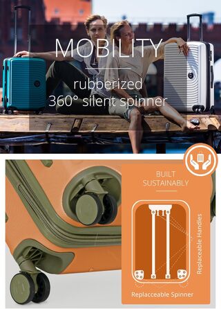 Чемодан Hauptstadtkoffer Mitte (S+M+L) - великий, TSA, 77см, 130л, з розширенням об'єму