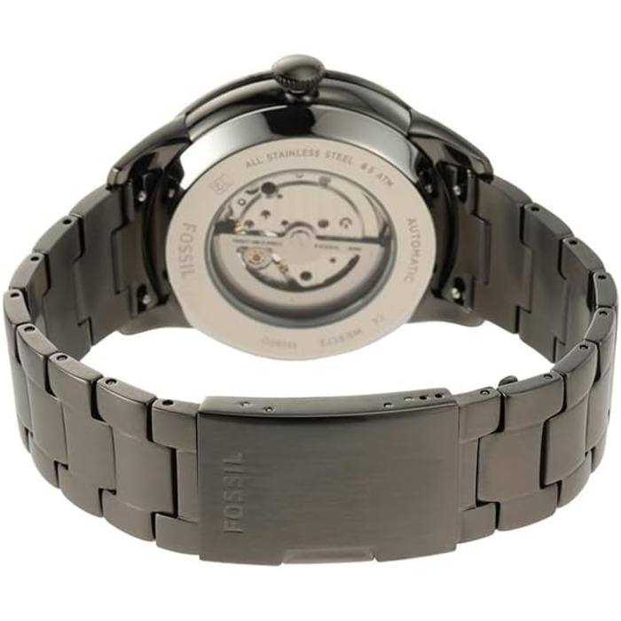 Годинник Fossil Townsman для чоловіків, механічний з автоподом, сталевий або шкіряний ремінець (44 мм, темно-сірий)