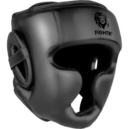 FIGHTR® Adjustable Headguard - Premium Boxing Helmet for Sparring | MMA, Muay Thai, Kickboxing & Combat Sports - S/M All Black