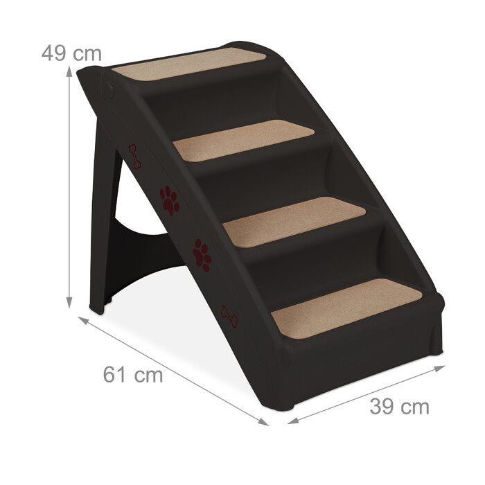 Relaxdays Dog Stairs, 4 Steps