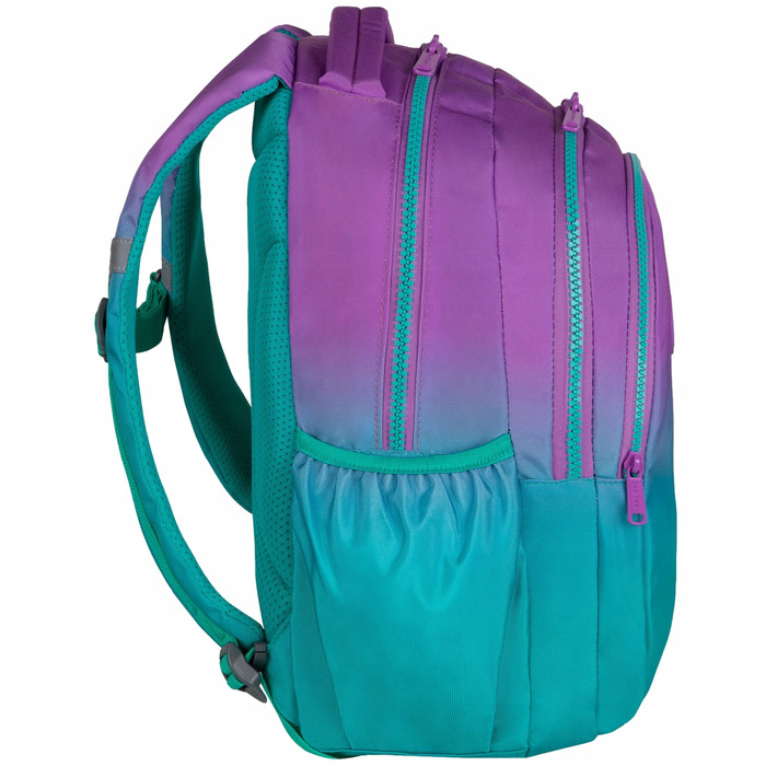 Багатофункціональний шкільний рюкзак CoolPack, фіолетово-зелений, 21 л