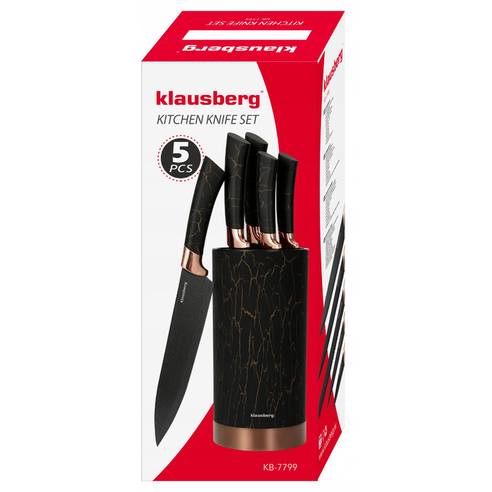 Набір ножів у підставці Klausberg Exclusive Line, 5 предметів