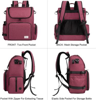 Модерна переноска для собак та котів Modoker, відповідна стандартам авіаперевезень, з органайзером, зручним плечовим ременем, контейнерами для корму та складаними мисками (Рожевий)