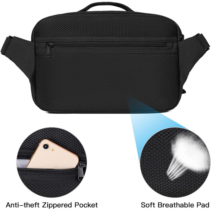 Сумка на плічо MOSISO для камери: DSLR, SLR, беззеркальна, з підкладкою та захистом від дощу. Сумісна з Canon, Nikon, Sony. Чорний колір.