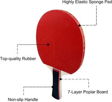 Преміум набір пінг-понгу: 2 ракетки, 3 м'ячі, сумка. Підходить для початківців, досвідчених гравців та сімейного дозвілля