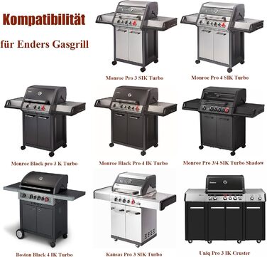 Чохол для гриля Enders Monroe PRO 3/4 SIK, Kansas 2/3/4, Boston 4 IK з пальником, водонепроникний, UV-захист, 600D