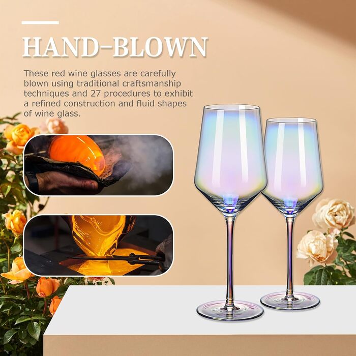 Набір келихів для шампанського CUKBLESS (6 шт.) - келихи-купе, ручної виготовлення, вінтажний дизайн, рифлена поверхня, 200 мл. Ідеально для Маргарити, віскі, десертів.