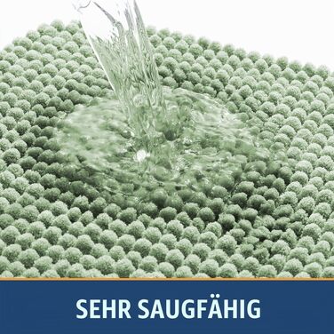 Товстий килимок для ванної кімнати Homaxy з chenille, 61×120 см, трав'янисто-зелений — м'який, антиковзаючий, вологопоглинаючий килим для душу з TPR-підкладкою, що миється в машинці