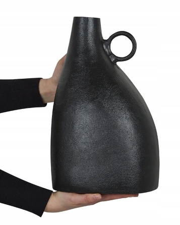 Декоративна металева ваза NARBADA, 36 см, чорна