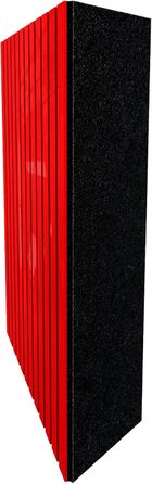 Набір акустичних басових пасток для кутів, 4 шт, 50x50x10 см, червоний глянцевий пластик — звукопоглинаючі панелі для студії звукозапису та шумоізоляції