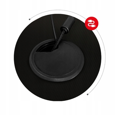 Ігровий стіл Huzaro Hero 2.5 з RGB LED підсвіткою, 120 x 75 x 60 см, чорний