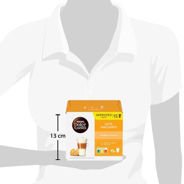 Капсули для кави Nescafé Dolce Gusto Latte Macchiato, середній обсмал, набір 90 порцій (3 упаковки по 15 капсул)