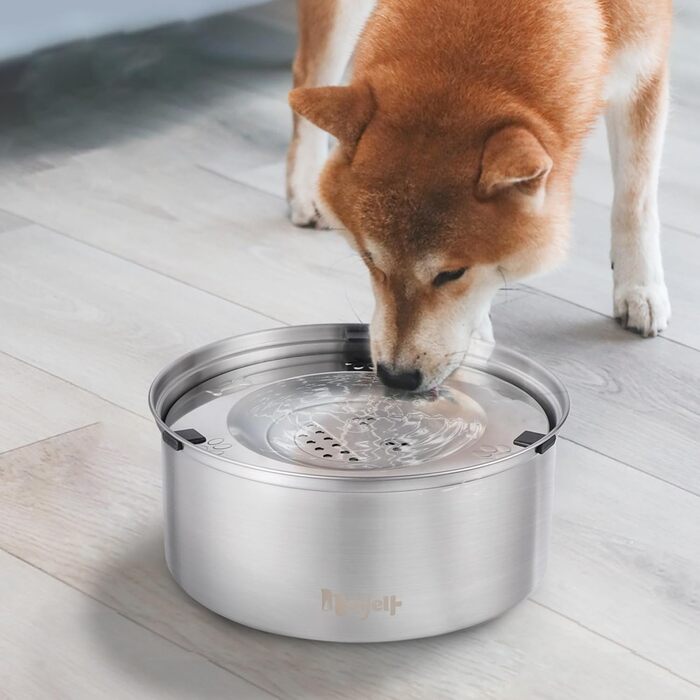 Миска для собак без облизування, нержавіюча сталь, миска для пиття для собак, анти-облизування, неслизька та герметична миска для собак маленьких та середніх порід (3L)